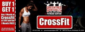 Greentree Crossfit front of crossfit direct mail by Ethic Advertising
