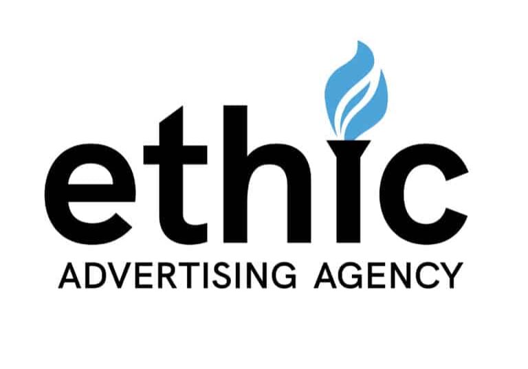Ethic Advertising Logo black and blue