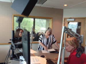 Grrenbriar employees sit down at the radio station to chat about different effects of drug and alcohol addiction